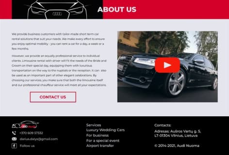 дизайн сайта для автомобильной компании