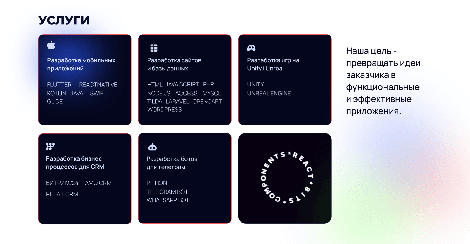 Дизайн и верстка сайта The Developer