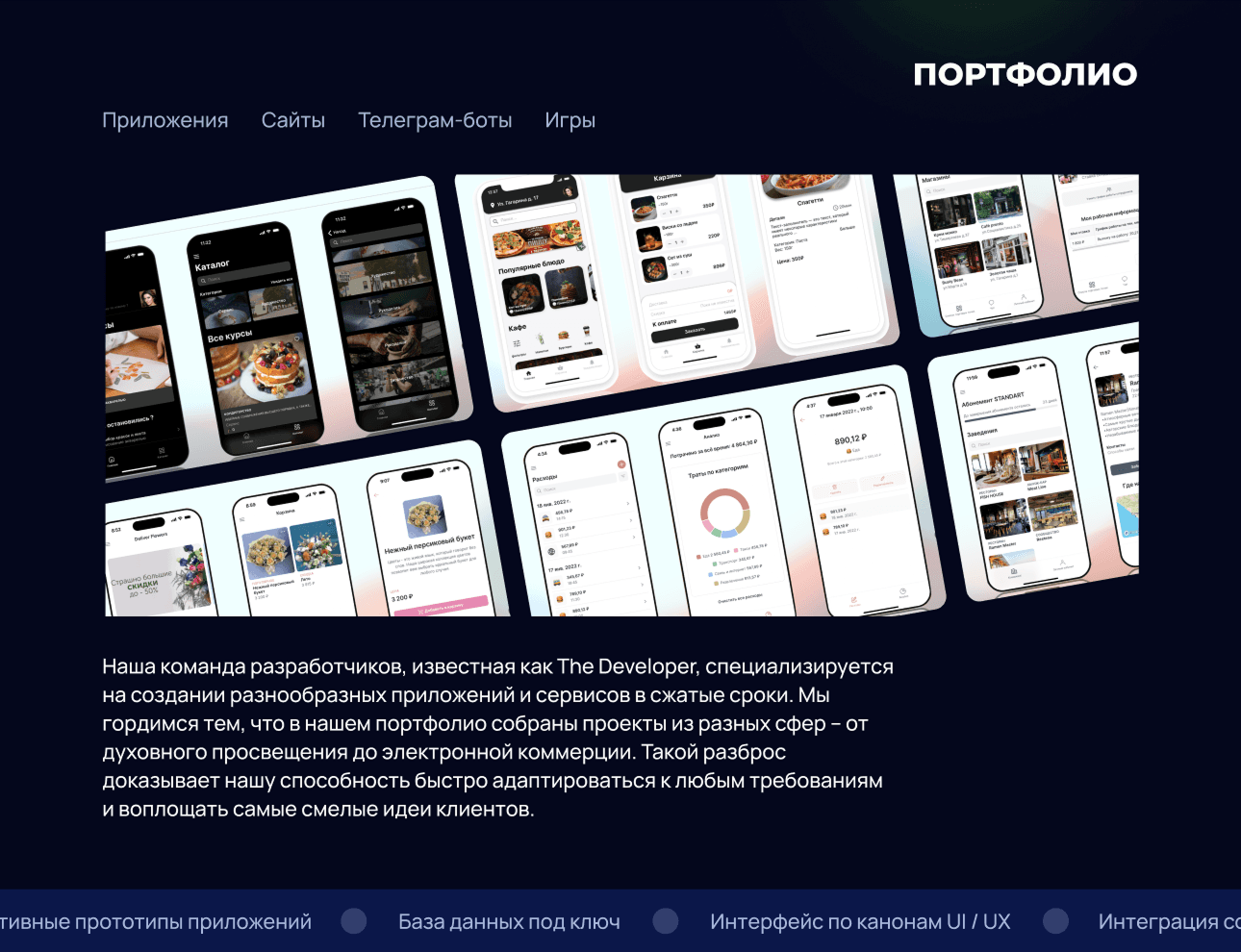 Дизайн и верстка сайта The Developer